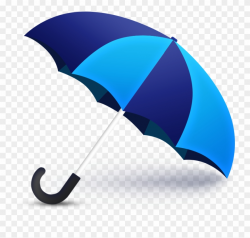 Blue Objects - Blue Umbrella Transparent Clipart (#871063) - PinClipart