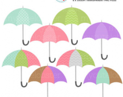 Pastel Umbrellas Clipart Set | Clipart Panda - Free Clipart Images