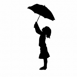 free clipart and silhouette of girl with umbrella #4 | science ...