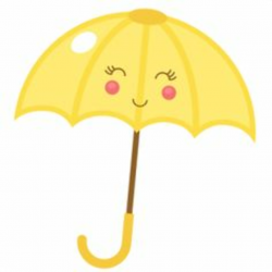 Yellow umbrella black handle clip art bachelorette bridal party ...