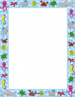 Free Printable Stationary Borders Beach | Page borders ...