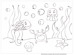 Under The Sea Scene Coloring Pages