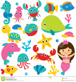 Cute Sea Creatures Clipart