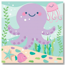 littleLittle Mermaid Under The Sea Wall Print - Octopus