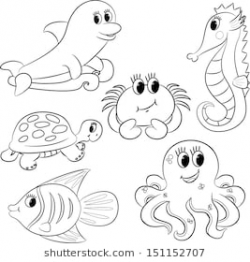 Under the sea clipart black and white 6 » Clipart Station