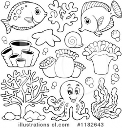 Under The Sea Clipart Black And White