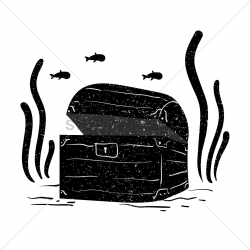 Treasure chest under the sea Vector Image - 1543276 ...