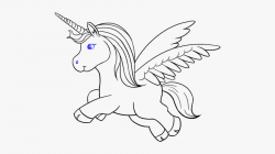 Unicorn Clipart Black And White Easy - Unicorn Png Black And ...