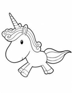 Unicorn Clipart Black And White Easy
