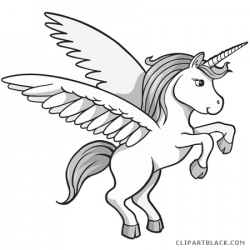Unicorn Clipart Black And White