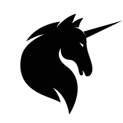 Black Unicorn Clipart