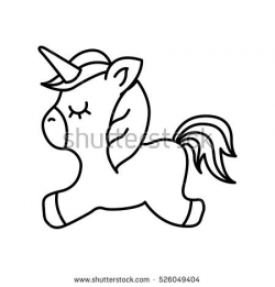 Cute Unicorn Clipart Black And White