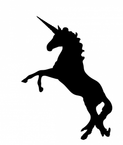 Unicorn black silhouette clipart free - Clipartix
