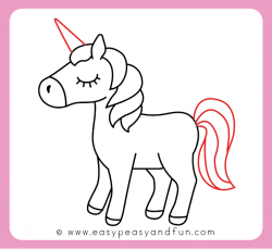 How to Draw an Unicorn - Easy and Cute Step by Step Drawing Tutorial ...
