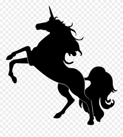 Clipart Unicorn Silhouette - Unicorn Clipart Silhouette - Png ...