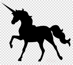 Silhouette, Illustration, Unicorn, transparent png image & clipart ...
