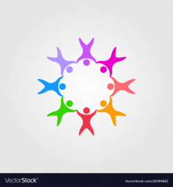 Circle people family together human unity logo