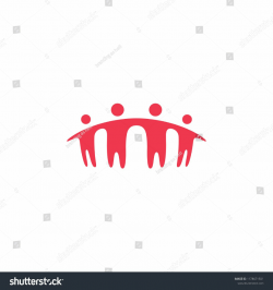 people family together human unity logo vector icon ...
