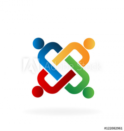 Logo unity business people . Can represent teamwork,partners ...