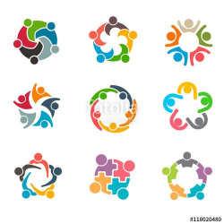 People Family logo | Teamwork logo, Family logo, Puzzle logo
