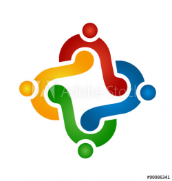 Logo of Partners friends teamwork business concept in heart ...