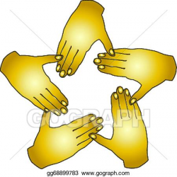 Vector Art - Vector hands unity logo. EPS clipart gg68899783 ...