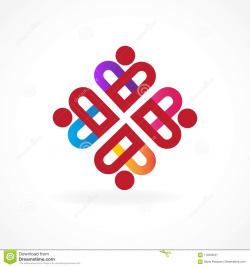Logo Teamwork Love Heart Business Unity People Stock Vector ...