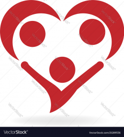 Family love and unity team icon logo