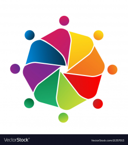 Teamwork people unity alliance logo symbol