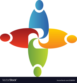 Teamwork unity logo
