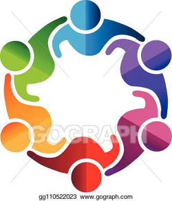 Vector Stock - Logo teamwork unity people. Stock Clip Art ...
