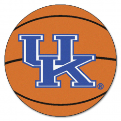 FANMATS NCAA University of Kentucky UK Logo Orange 2 ft. x 2 ft. Round Area  Rug