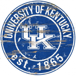 NCAA University of Kentucky Round Distressed Established ...