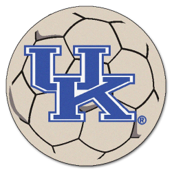 FANMATS NCAA University of Kentucky UK Logo Cream 2 ft. x 2 ft. Round Area  Rug