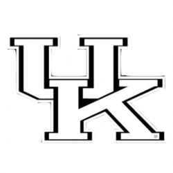 UNIVERSITY OF KENTUCKY WHITE CAR DECAL 3.5\