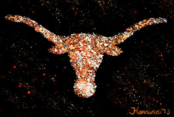University of Texas Longhorn Logo Acrylic on Canvas Orange ...
