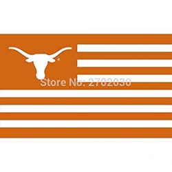 University of Texas UT Longhorns American Flag 3x5 - With 2 Grommets