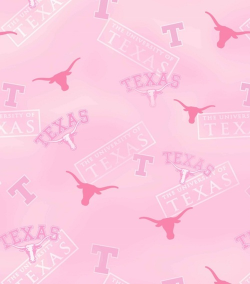 University of Texas Cotton Pink Tonal Design-Sold by the Yard