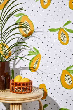 Papaya Removable Wallpaper