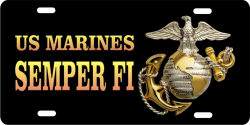 US marines SEMPER FI personalized novelty license plate car tag