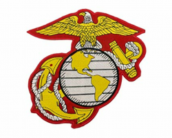 US Marine Corps Embroidered Large Insignia Patch USMC Military Eagle Anchor  Globe Logo Iron-On