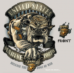 USMC Bulldog T-Shirt Tan