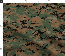 Fabric by the Yard Marine MARPAT Digital Woodland Camo