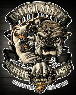 USMC Release the Dogs of War Decal | Marine corps tattoos ...