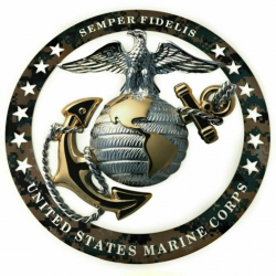 USMC Officer EGA Round Emblem Magnet Insignia 4\