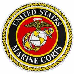 USMC Emblem Embossed Foil Decal