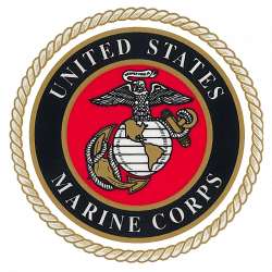 Round, Full Color USMC Emblem Decal