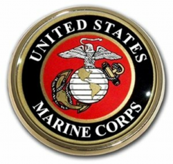 US Marine Corps USMC Gold Seal Auto Car Truck Motorcycle Emblem