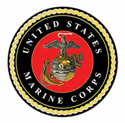 BOLDERGRAPHX 1091 USMC UNITED STATES MARINE CORPS LOGO WITH COLOR EMBLEM