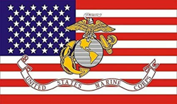 Marine Corps American FLAG, 3\'x5\' USMC Marines Flag, US, USA